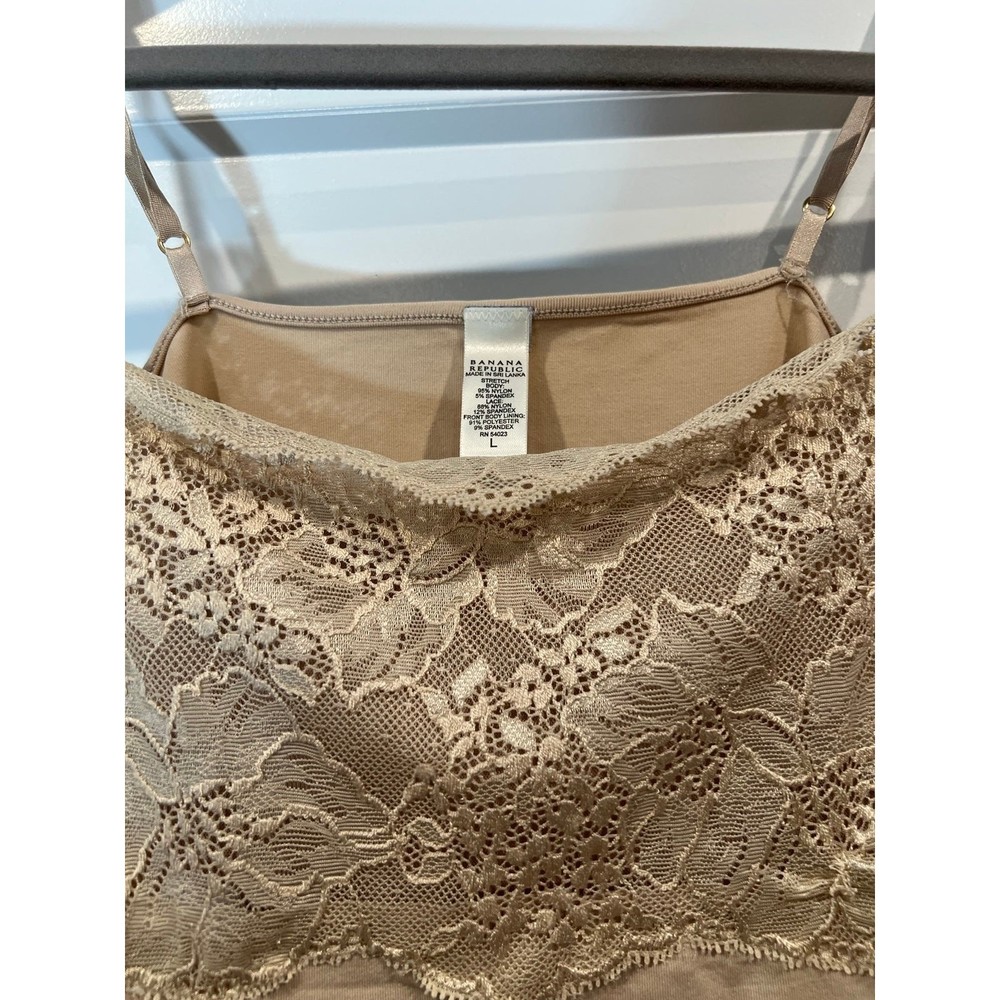 Banana Republic | Women’s Lace Tank Top Beige/Cream | Size: Large - Picture 2 of 3